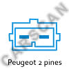 Conector de Diagn&oacute;stio Peugeot 2 pines